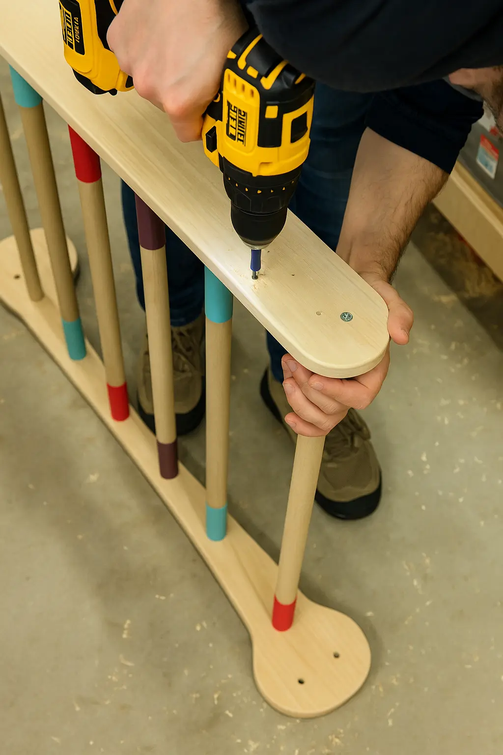 Drilling pilot holes for screws